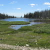 One of the larger pot hole lakes along the trail.