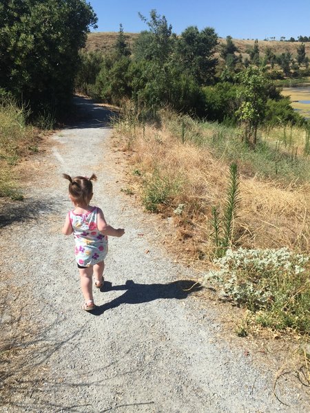 Running down the trail - such a great spot to bring kids!