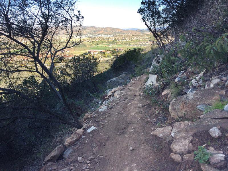 Narrow trail, but the lower half is so much fun!