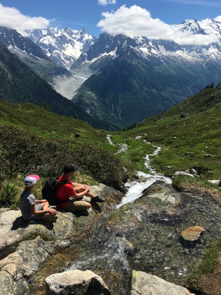 A lovely stream high above the Mer de Glace.