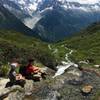 A lovely stream high above the Mer de Glace.