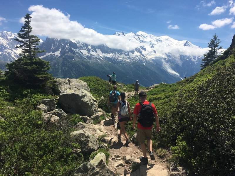 The Mont Blanc massif across the Chamonix valley.