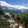 The Mont Blanc massif across the Chamonix valley.