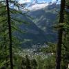 Zermatt far below.