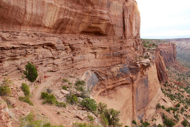 The Monument Canyon Trail below the wall.