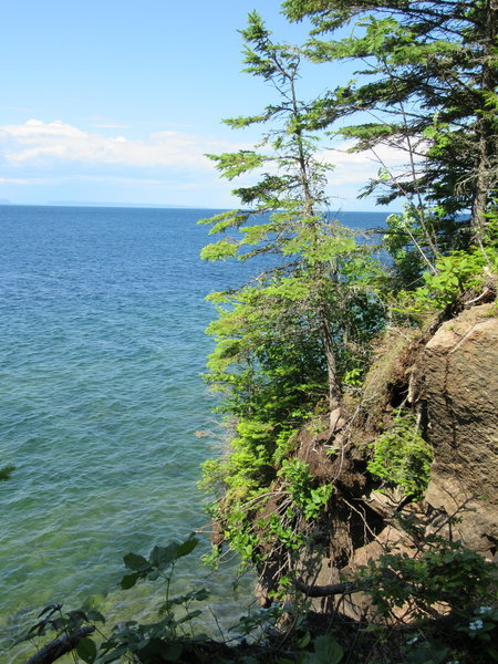 Lake Superior from the bluffs along the East Huginnin Cove Trail.