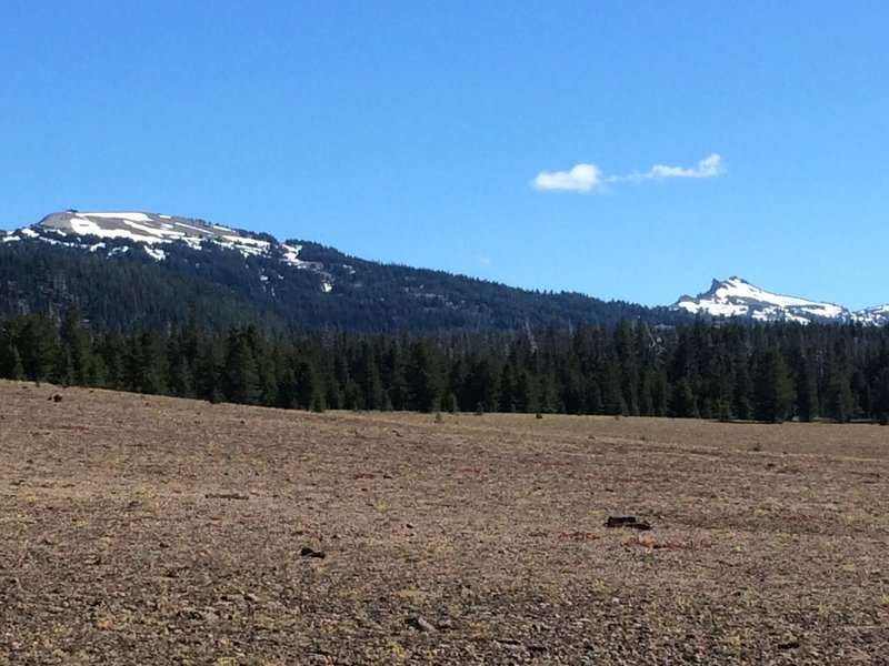 Looking south from Pumice Desert toward the northern rim of the lake.