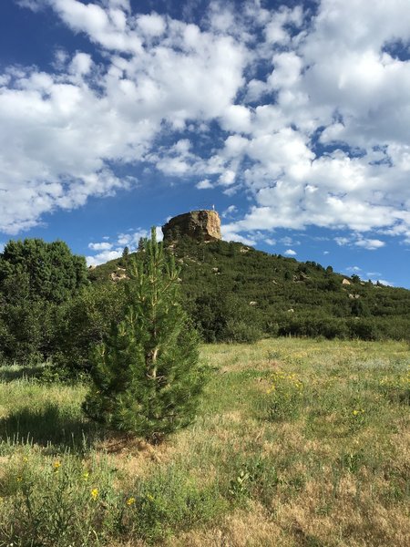 View of Castle Rock from the trailhead.