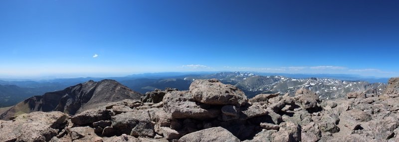 Summit of Longs Peak looking south.