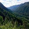 Gore Creek valley stretching off far below.