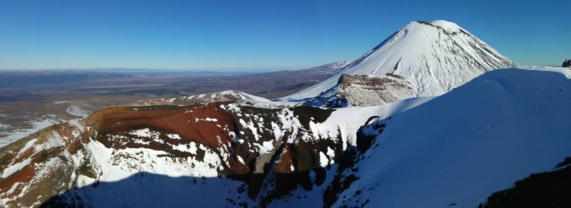 The Red Crater and Mt Ngauruhoe.