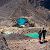 Looking down on Emerald Lakes.