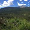 Great view coming down the trail.  Sprague lake off to the left.