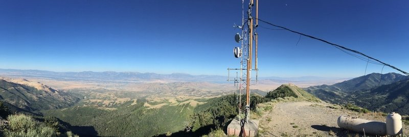 Panorama from summit of Salt Lake Valley.