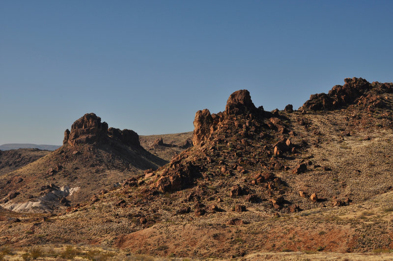 Along the Mule Ears Trail.