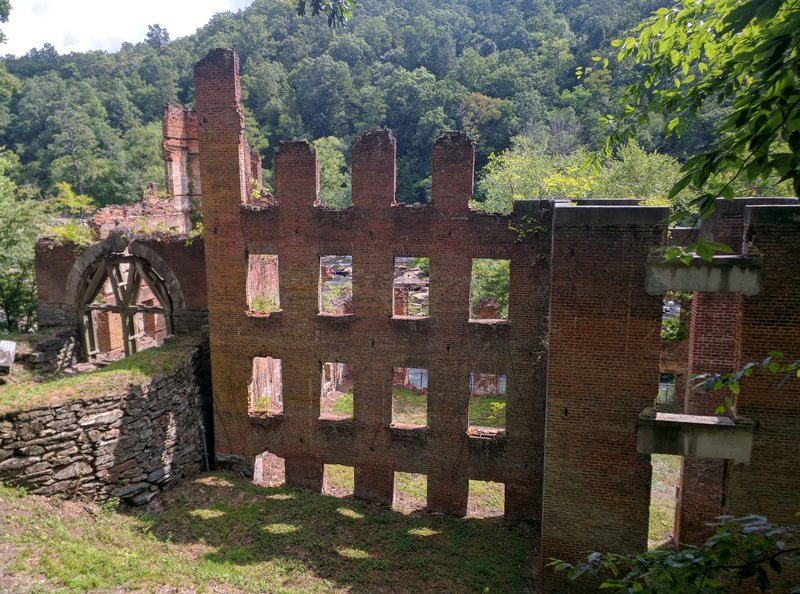 The old ruined mill of Sweetwater Creek State Park. Located halfway through the Red Trail.