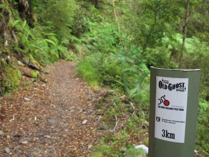 An example of signage on the Old Ghost. This 3km from southern end.