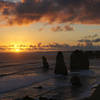 Sunset view of the 12 Apostles.