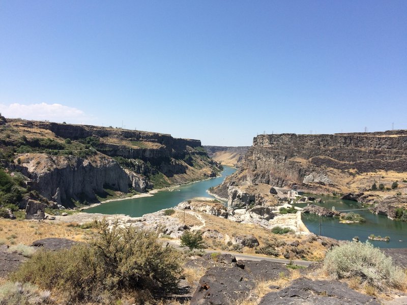 Over looking Shoshone Falls and the Snake River.