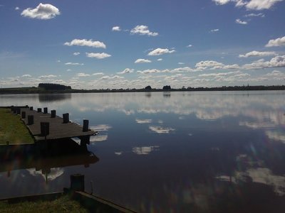 Lake front at the Lake Ngaroto Car Park.