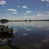 Lake front at the Lake Ngaroto Car Park.