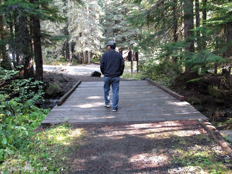 Bridge along Barlow Trail approaching Still Creek Campground.  Photo by Lyn Topinka