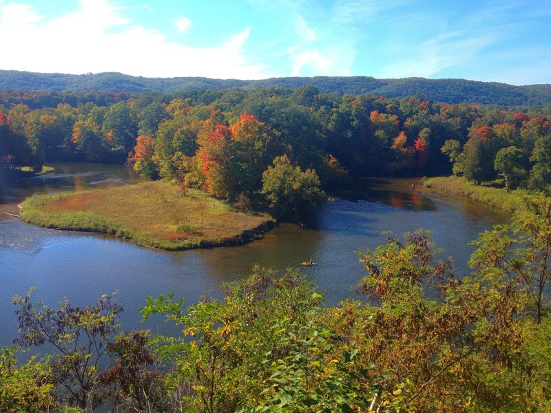 Bluffs along the Manistee River Trail.