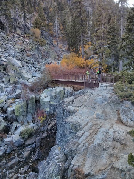 The bridge crossing along the Eagle Lake Trail.