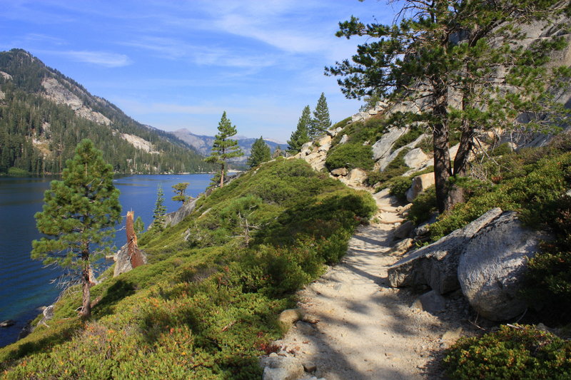 The Pacific Crest Trail along Lower Echo Lake.