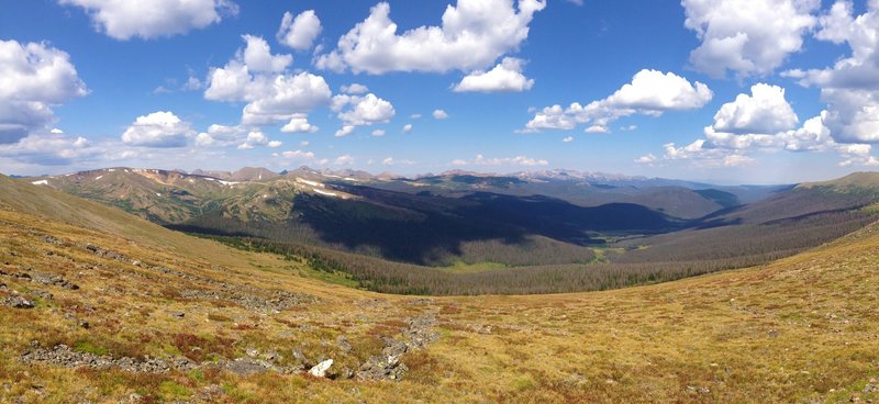 Looking toward the northwest over Chapin Creek. On the left you can see Alpine Visitor Center in the distance