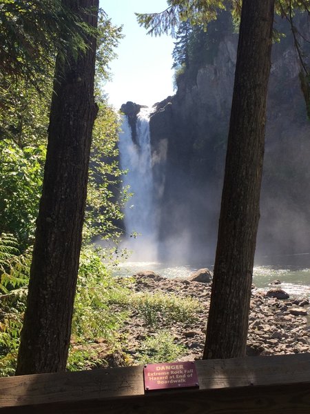 Snoqualmie Falls as seen from the lower viewpoint.