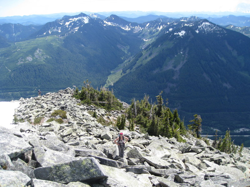 Looking down the 'trail' from the lookout