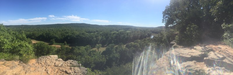 A panoramic view from the River Scene Trail