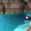 Small cave near the toilet bowl. Bring goggles to view the floor of the cave + the fish.