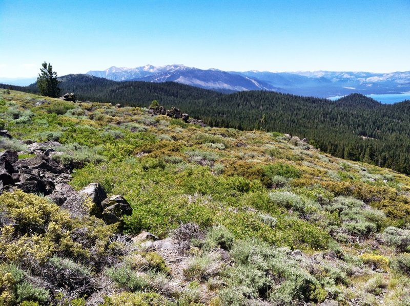 Great views of the lake and the surrounding mountains.