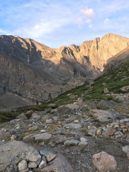 Chasm Lake Trail- view of Long's Peak Diamond