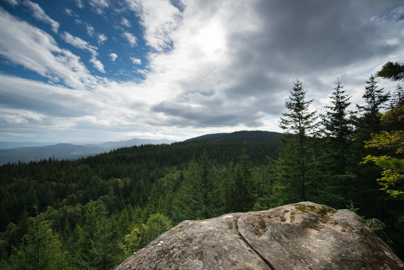 A view east off of the Chuckanut Ridge Trail.