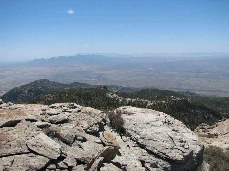 Rincon Peak views on a hazy day.