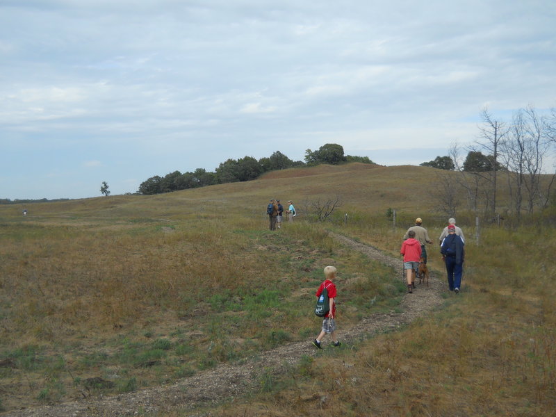 Hiking along the Oak Leaf Loop Trail.