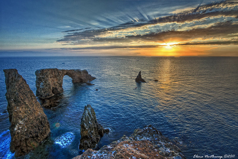 Anacapa Island sunrise with Arch Rock. with permission from Elena Omelchenko