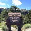 At the Upper Bristlecone Trailhead.