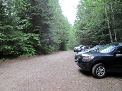 Burnt Lake Trailhead parking is limited. Photo by Chris Herndon.