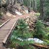 One of the many footbridges on the Glacier Basin Trail.