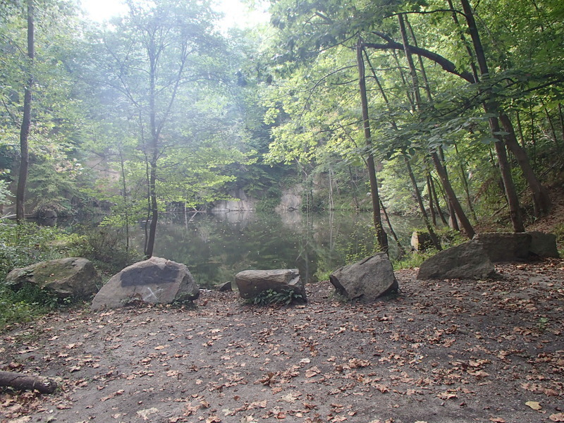 Just a little pond. Don't go in there! :)