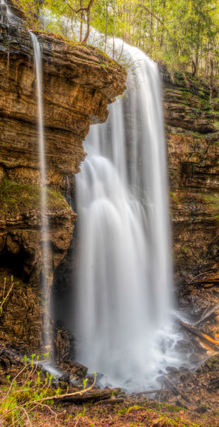 Virgin Falls State Natural Area in the fall.