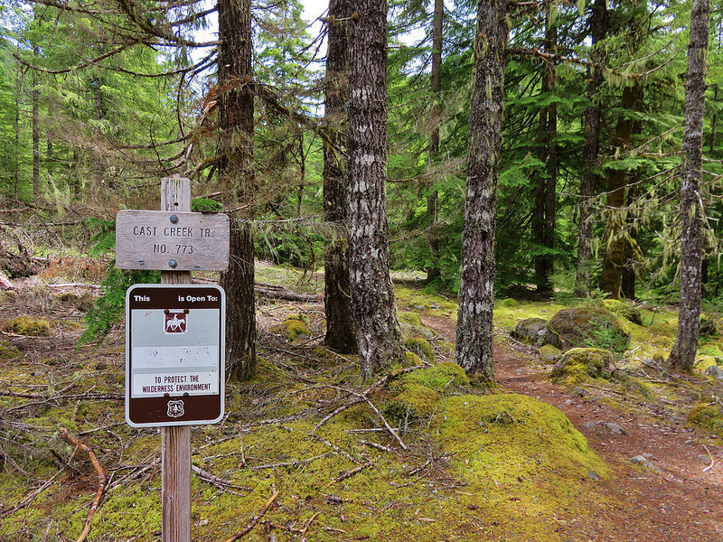 Trailhead in Riley Horse Campground.  The trail is open to hikers and equestrians.  Photo by Wanderingyuncks.