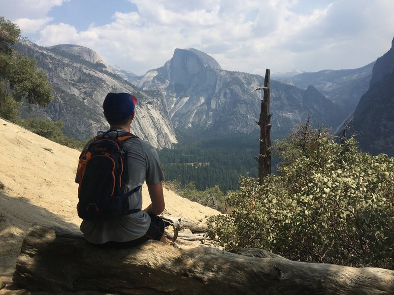 Taking a break on the way up to Upper Yosemite Falls.