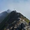 Between Striding Edge and Helvellyn.