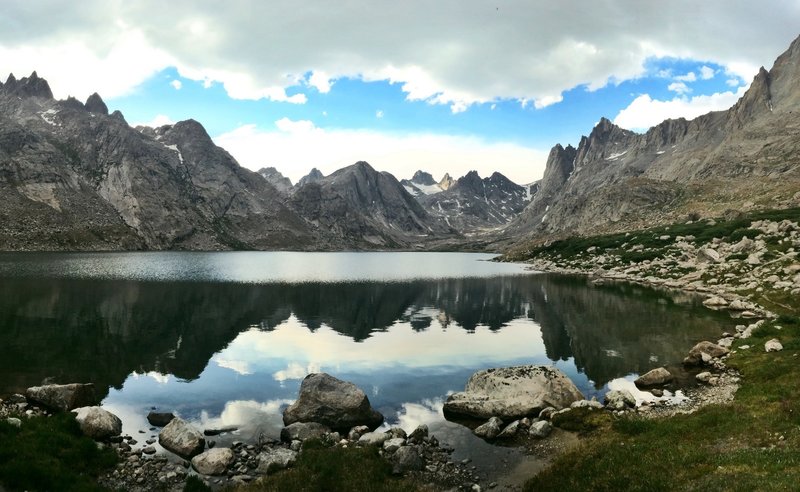 Beautiful reflection in Upper Titcomb Lake.