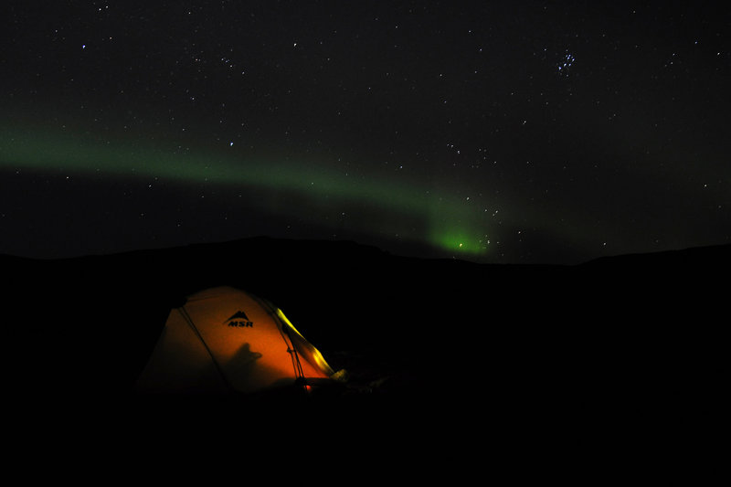 Northern lights on K'esugi Ridge.